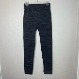 KENNETH COLE Heather Charcoal Gray Fleece Lined Footless Tights Size L/XL